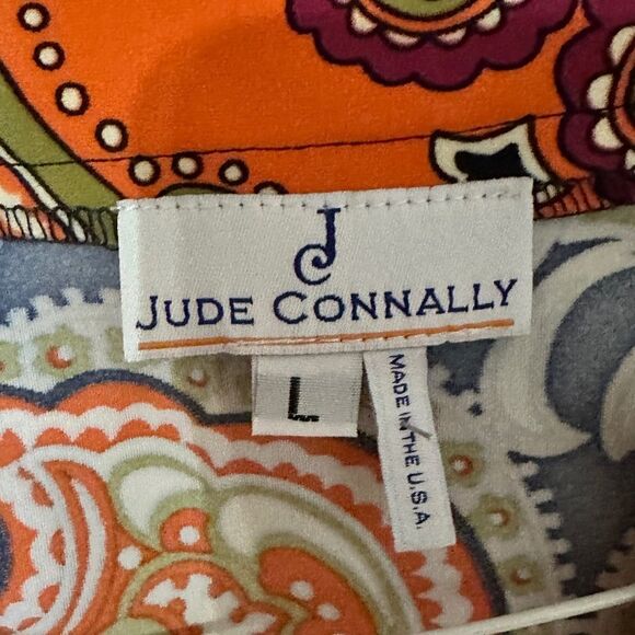 Jude Connally Orange Fall Dress Size Large - Picture 4 of 7